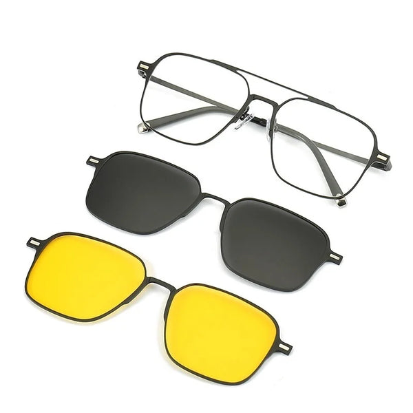 Gafas Magnéticas de Sol Polarizadas 3 en 1!