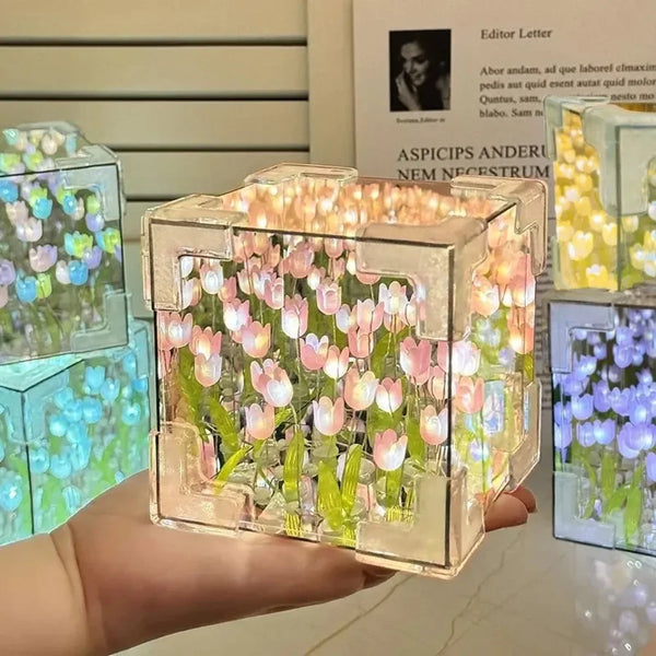 Lámpara Tulipán Espejo DIY